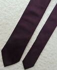 PLUM PURPLE STRIPED SLIM 2.5 inch polyester necktie TIE from ONESIX5IVE