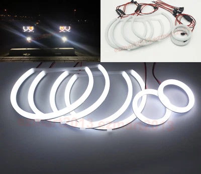 LED 6 halo ring for Dodge Challenger 08-14 Headlight Fog Light LED angel eye DRL - Image 1 of 4