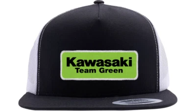 NEW FACTORY EFFEX 22-86102 Kawasaki Team Green Hat - Black/White - MOTORCYCLE - Image 1 of 2