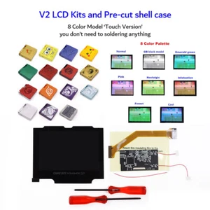 8Color Mode GameBoy Advance SP 2in1 IPS V2 Backlight Display Kit W/Pre-cut shell - Bild 1 von 44