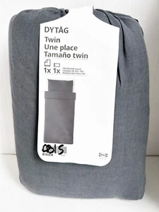 Ikea DYTAG Twin Duvet cover and pillowcase, gray 805.187.96 - NEW - Picture 1 of 2