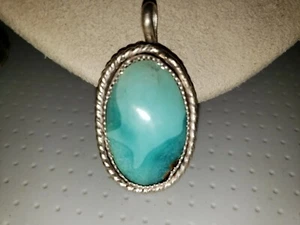 Ciondolo turchese firmato artigianale in argento sterling 925 - Foto 1 di 4