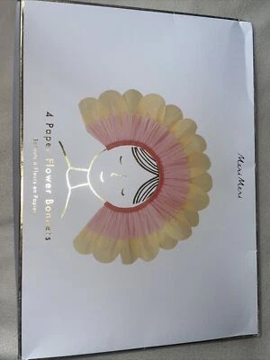 Meri Meri Pastel Flower Paper Easter Bonnets Pack of 4 NEW - Image 1 of 2