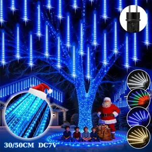 Weihnachtsbeleuchtung Außen 8-32 Röhren LED Meteorschauer Lichter Weihnachtsdeko - Bild 1 von 32