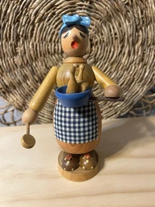 Vintage Erzgebirge Expertic  Smoker Incense Burner German Wooden Figure 7" - Picture 1 of 7