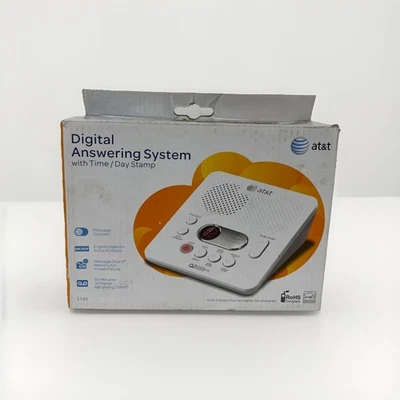 AT&T 1740 Digital Answering Machine System 60 Minutes Remote Access Telephone - Image 1 of 4