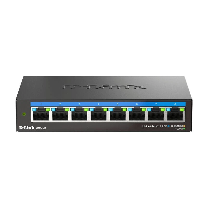D-LINK DMS-108 8-Port Multi-Gigabit Desktop Switch    DMS-108 - image 1 of 1