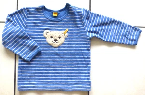 1 x Steiff Soft Nicki Pulli blau weiß Streifen 80 ca 1 Jahr / 12 Monate Boy girl - Bild 1 von 13