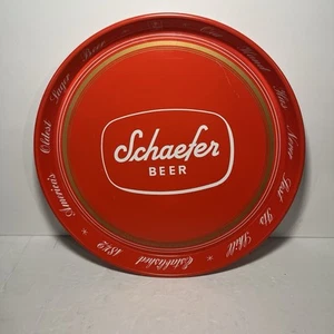 Vintage Original Bar 12" 1960s Schaefer Beer Metal Serving Tray - Picture 1 of 5