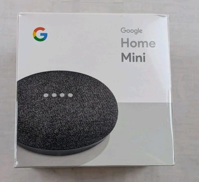 Google Home Mini Smart Assistant Charcoal Genuine GA00216-US NEW SEALED - Image 1 of 4
