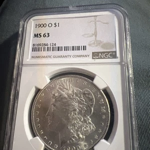 1900 O Morgan Silver Dollar NGC MS-63 - Picture 1 of 8