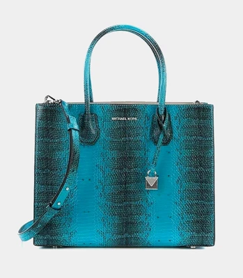 New Michael Kors Women's Studio Mercer Large Convertible Tote Tile Blue - Image 1 of 4
