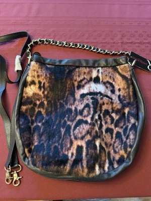 SONDRA ROBERTS Flap Cheetah Animal Print Bronze Shoulder bag Crossbody NWT - Image 1 of 4