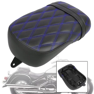 Asiento de pasajero trasero de cuero sintético negro para Suzuki Intruder Volusia VL800 Foto 1 de 4