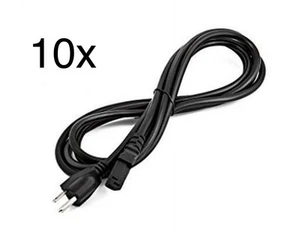 10 pack of AC Power Cord 3-Prong Cable C13 to US Plug 4ft - Picture 1 of 2
