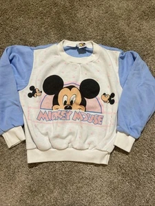Vintage Disney Mickey Jog Togs Pullover Crewneck Kids Sweatshirt Sz 10/12 - Picture 1 of 10