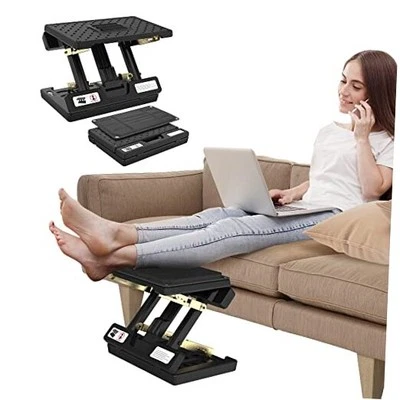 Foot Rest for Under Desk at Work, Height Adjustable Footrest with PRO Black - Image 1 of 4