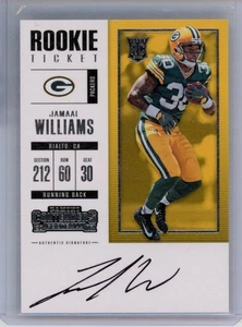 2017 Panini Contenders #321 Jamaal Williams Rookie Ticket Autograph RC - Picture 1 of 2