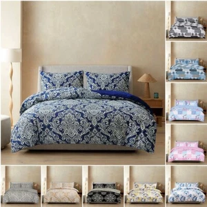 Duvet Quilt Cover Bedding Set 100% Rich Cotton Double King & Super King Size - Picture 1 of 114