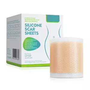 Silicone Scar Tape Removal Gel Scar Strips For Acne Keloid Surgery Burn 1.6"x60" - Picture 1 of 13