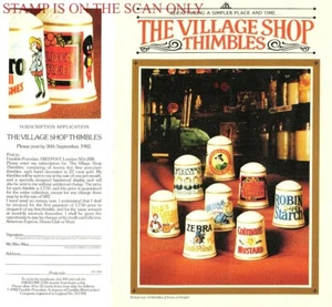 FRANKLIN Porcelain 'Village Shop Thimbles' ADVERT; Vintage 1982 Print Ad 703/100 - Picture 1 of 1