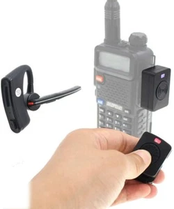Bezprzewodowe zestawy słuchawkowe głośnomówiące do słuchawek Walkie Talkie Bluetooth PTT + adapter K - Zdjęcie 1 z 8