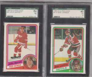 Lot of 2 - 1984 O-Pee-Chee - John Barrett & Bob Lorimer - GRADED!!!