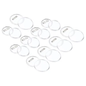 Acrylic Button Pin Badge 20 Set Round Pin Blank Buttons Badges Kit for Craft ... - Picture 1 of 5