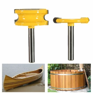 2PCS 1/4" Shank 1/4" Dia Canoe Joint Flute & Bead Router Bit Woodworking Tools - Bild 1 von 8
