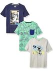 Boy's 3-Pack Short Sleeve Xxl Graphic T-Shirt Xx-Large Multipack New Dino