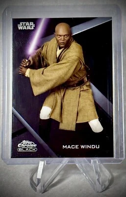 2022 Topps Chrome Black - MACE WINDU - Star Wars Card #28 - Image 1 of 4
