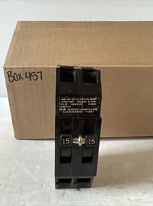ZINSCO Sylvania QC215 15 AMP 2 POLE 120/240V TYPE QC Thick CIRCUIT BREAKER - Picture 1 of 6