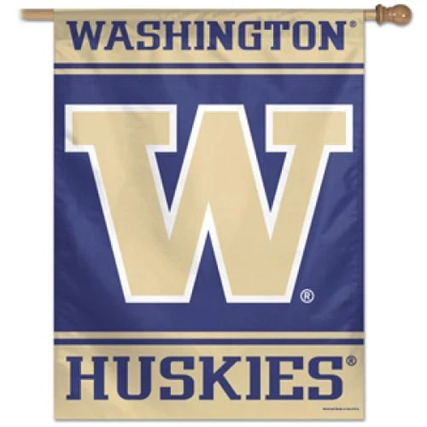 Washington Huskies Banner/vertical Flag 27 X 37 Inch - W Logo Cover
