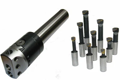 RDGTOOLS HBM MYFORD RDG TOOLS 50MM BORING HEAD 1-1/4" STRAIGHT SHANK 9PC TOOLS MILLING LATHES CHUCK
