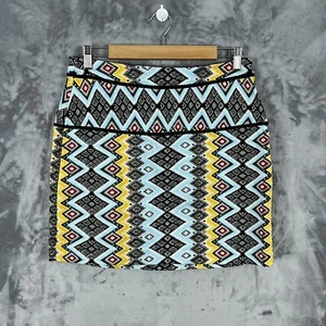 Ann Taylor Loft Skirt Women's Size 6 Aztec Geometric Print Side Zip Lined - Picture 1 of 7