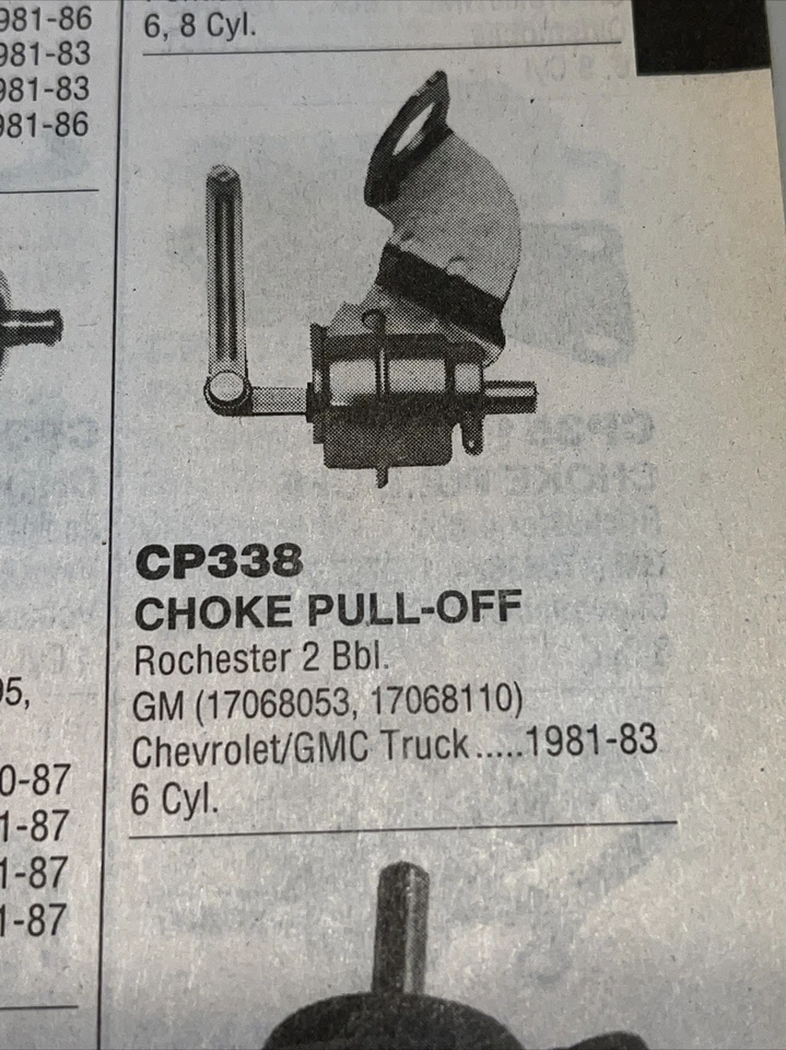 Estrangulador de carburador BWD VC681 Pull Off envío gratuito cruza a estándar CPA270 Foto 1 de 1