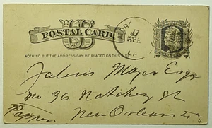 1894 One Cent Liberty Postal Card to New Orleans Louisiana - Picture 1 of 2