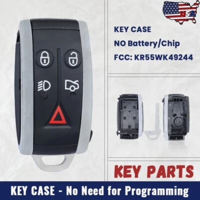 Llave remota para Jaguar XF XFR XK XKR XJ8 XK8 carcasa llave insertada llave KR55WK49244 Foto 1 de 4