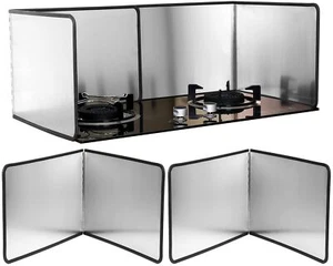 Grease Splatter Guard 2 Pieces 2 Sided Splash Guard for Stove Foldable Backsp... - Picture 1 of 6