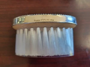 New Empire Silver Sterling Nail Vanity Brush w/Wooden Base - Picture 1 of 9