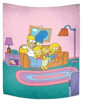 Симпсоны Барт Гомер Мардж Лиза настенный гобелен подарок мультфильм семья новый нераспакованный - Изображение 1 из 3