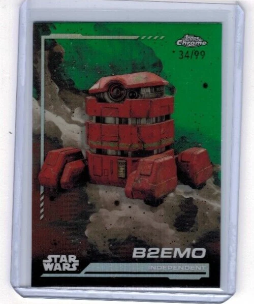 2024 Topps Chrome Star Wars B2EMO зеленая переливающаяся карточка Noed 34/99 - Изображение 1 из 1