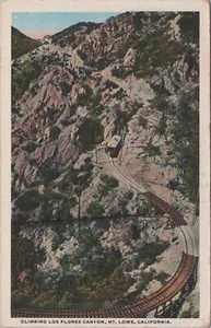 c1920s Postcard Train Climbing Los Flores Canyon Mt Lowe California UNP 4595d3.5 - Picture 1 of 6