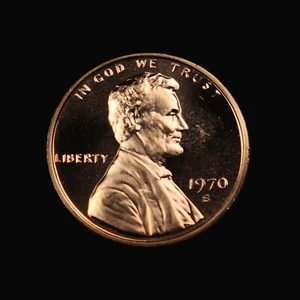 1970-S Lg Date CAM Proof Lincoln Cent TDO Triple Die - Variety FS-107 Traits - Picture 1 of 13