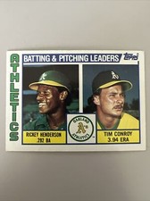1984 Topps - Team Checklist #156 Rickey Henderson, Tim Conroy (RC)