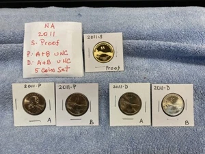 2011 P,P+D,D+S Native American Sacagawea Mint UNC/Proof Set (5 Coins) - Picture 1 of 2