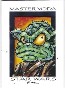 RAK (Robert A Kraus) tarjeta de arte de Star Wars serie 4 MASTER YODA versión 1 - Imagen 1 de 1