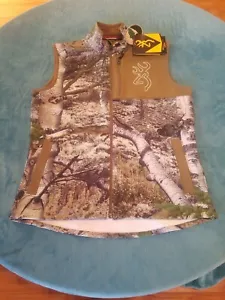 Browning Mossy Oak 3056983002 Women's Mercury Camo Hells Canyon Vest Size M - Picture 1 of 8