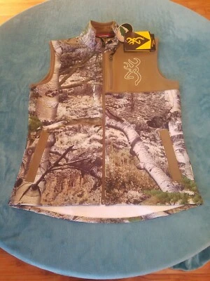Browning Mossy Oak 3056983002 Women's Mercury Camo Hells Canyon Vest Size M - Image 1 of 4