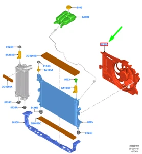 Motor de refrigeración de motor Ford Grand C-Max MK2 y ventilador Assy 2269424 NUEVO GENUINO - Imagen 1 de 2